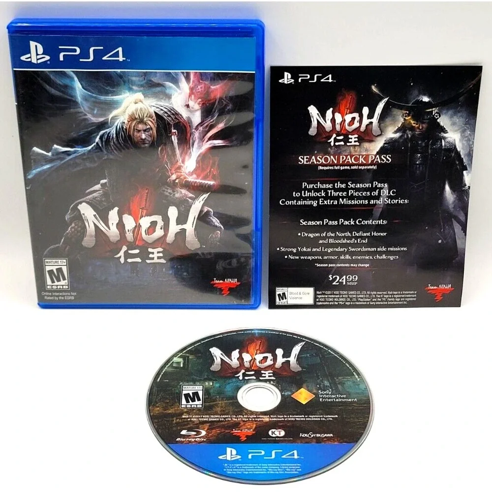 NIOH PLAYSTATION 4 GAME CIB COMPLETE IN BOX PS4‎ GAME TEAM NINJA